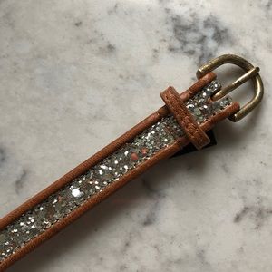 JCREW Sparkly Glitter Skinny Belt